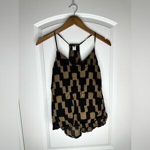 Old Navy Black and Tan Camisole Top Minimalist Sz S